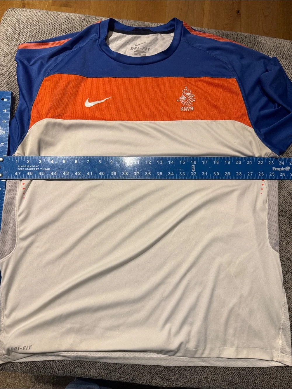 Nike KNVB 2004 - Royal Dutch Netherlands Blue Orange White Football Jersey